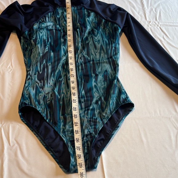 All in motion Blue and Black Long Sleeve Swimsuit - Picture 7 of 11